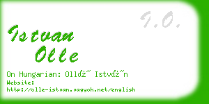istvan olle business card